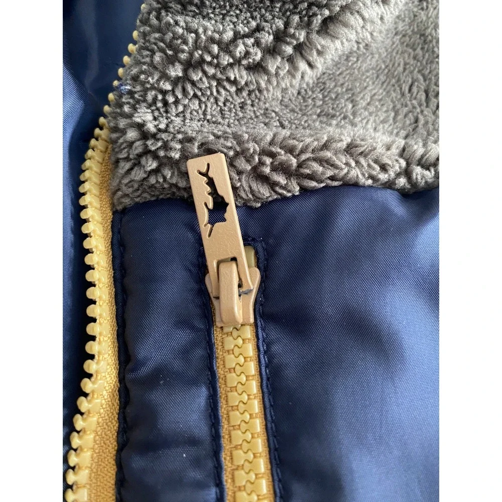 Tommy Bahama Fleece Jacket‎ Boys SZ XL Olive/Brown Blue Full Zip Outdoors Youth